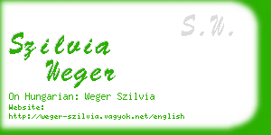szilvia weger business card